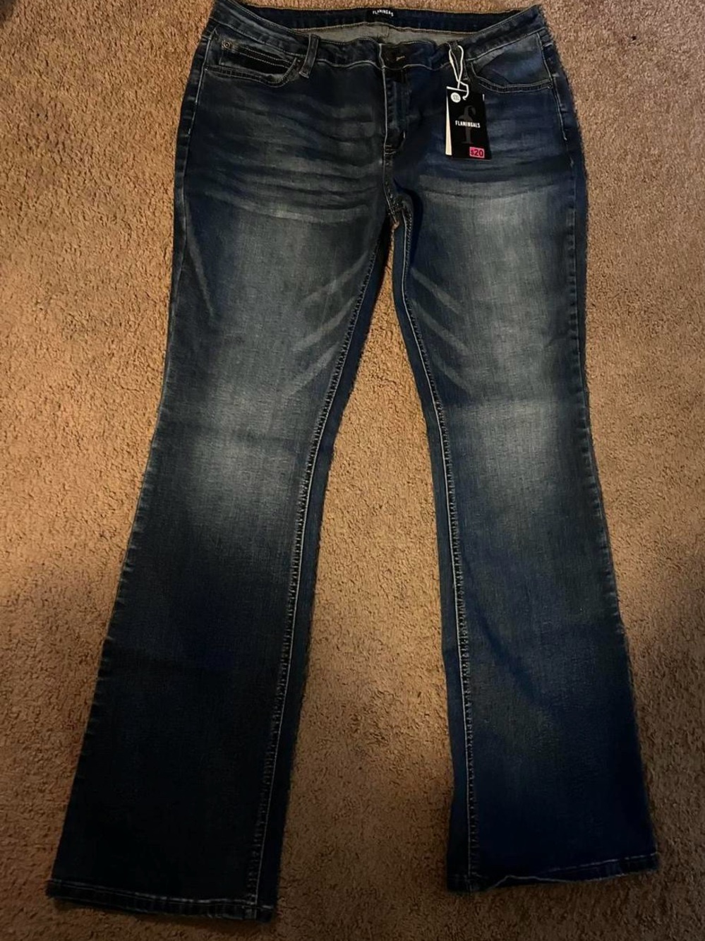 Flamingals Dark Blue Bootcut Jeans
